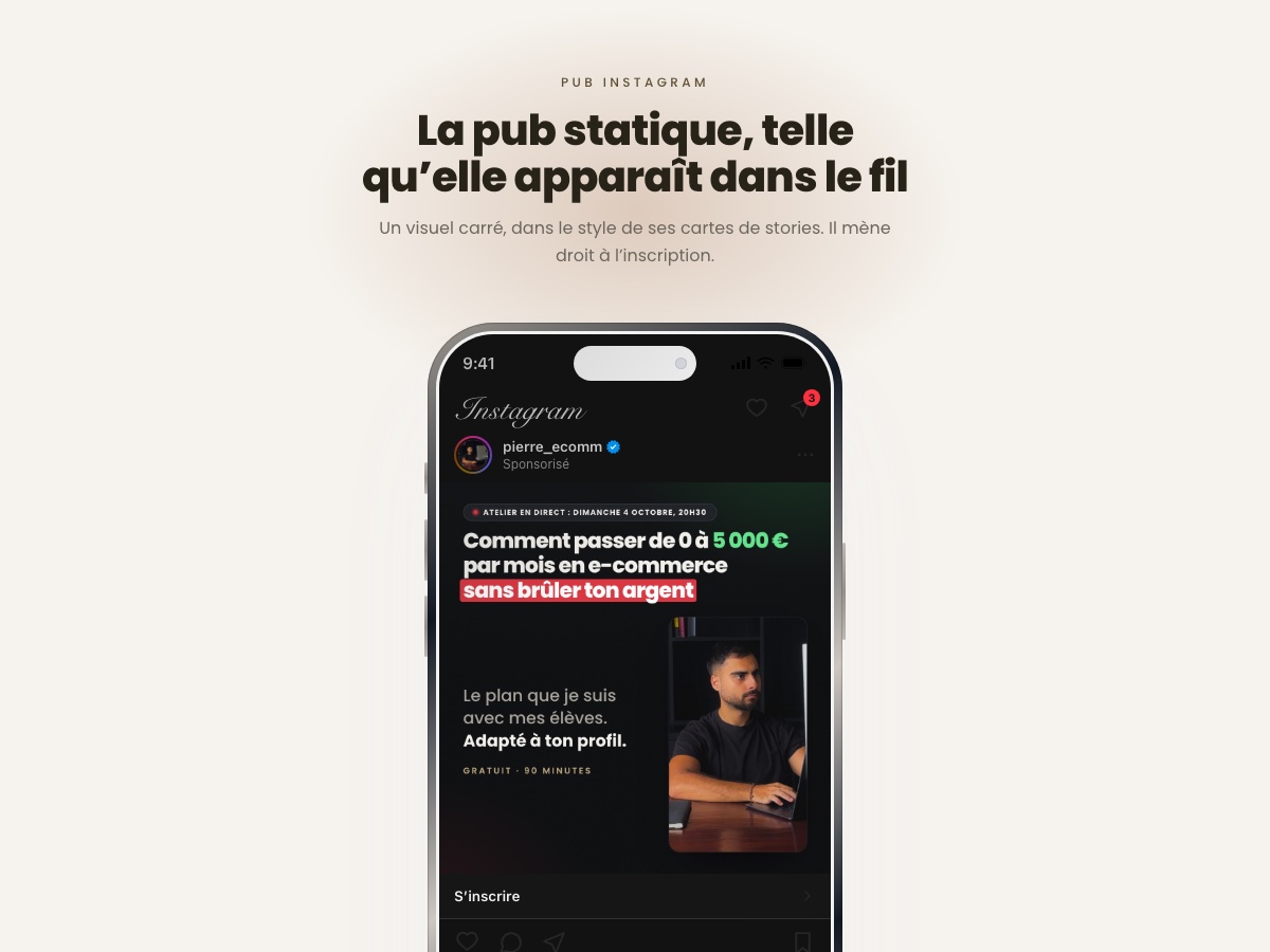 Aperçu de la créa statique